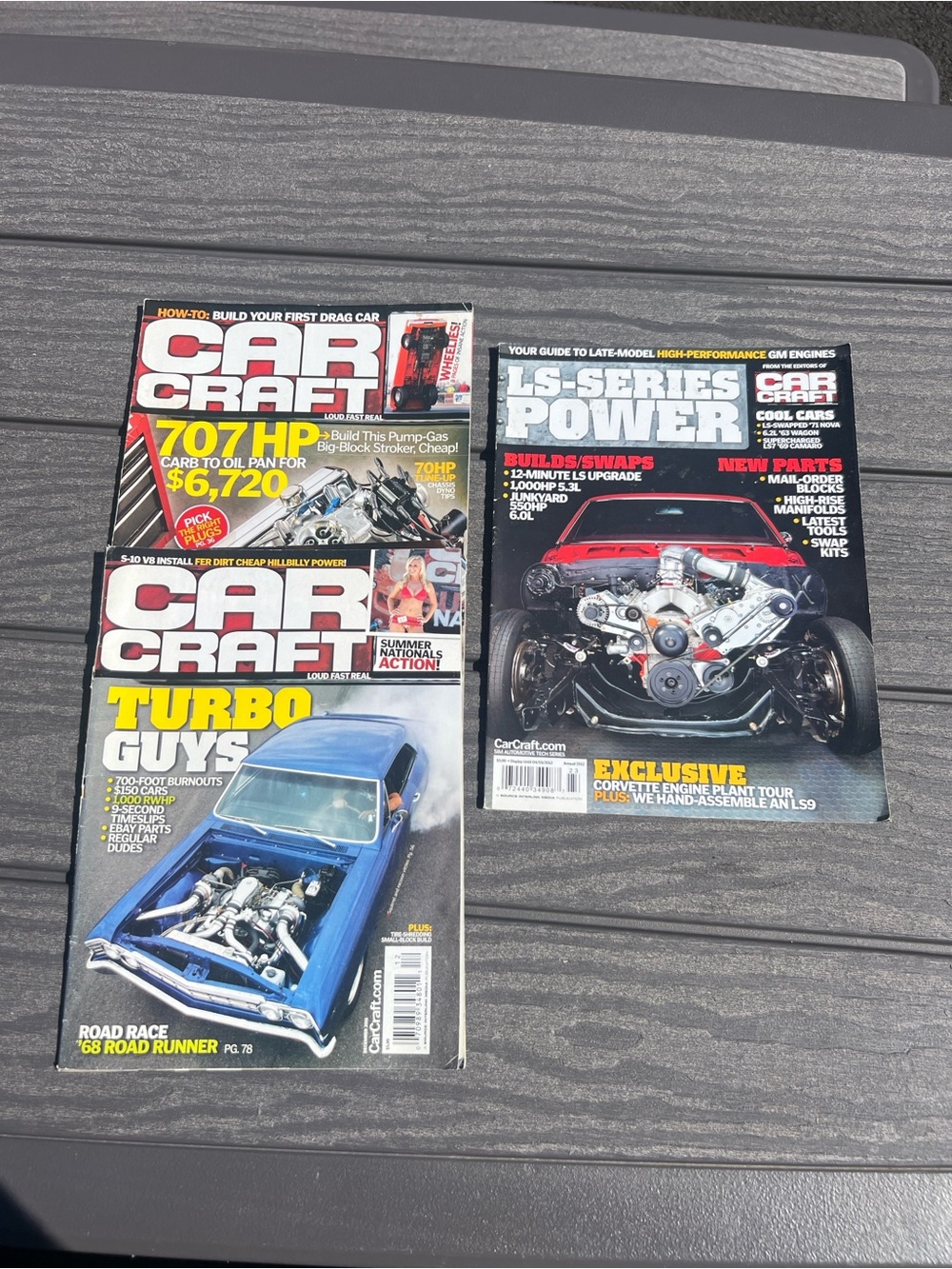 Car Craft Magazine Lot of 3 LS Series Power Turbo Guys Muscle Car Engine Builds